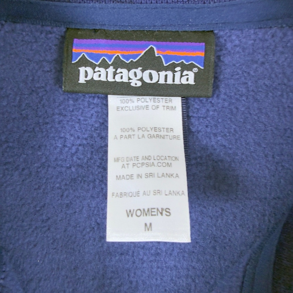 Patagonia Better Sweater Icelandic Jacket Womens Medium Navy Blue Heather Fleece - Picture 4 of 8